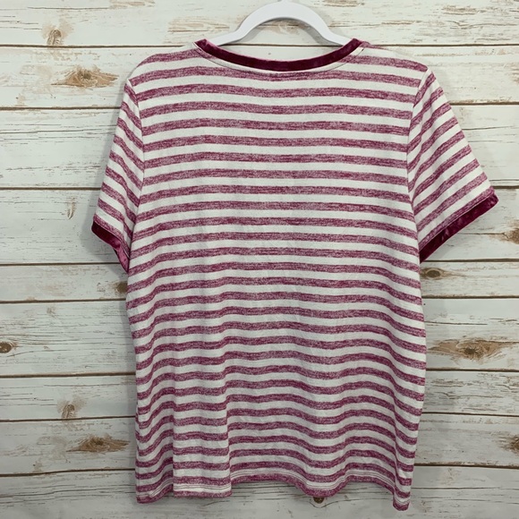 GAP Softspun Maroon & White Stripe Velvet … - Picture 3 of 7